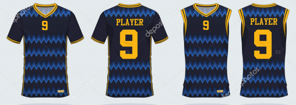 Jersey dengan pola garis-garis zigzag